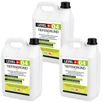 Zdjęcie produktu dla Środek gruntujący Uniwersalny podkład 15L Bezrozpuszalnikowy Grunt Pod farby tapety Zaprawy cementowe Kleje do płytek Level Plus 04
