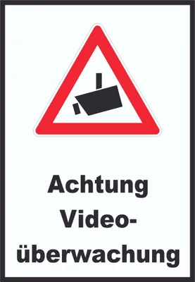Produktbild von Achtung Videoüberwachung Schild A6 (105x148mm)