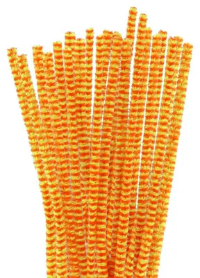 Chenille-Pfeifenreiniger, orange, 8 x 30 cm, 25 Stück