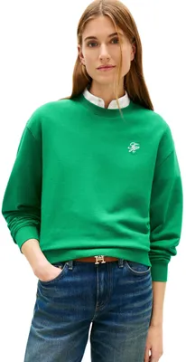 Immagine prodotto di Tommy Hilfiger 8721289440319, Adulti, Donna, Felpa, Verde, Collo rotondo, Maniche lunghe
