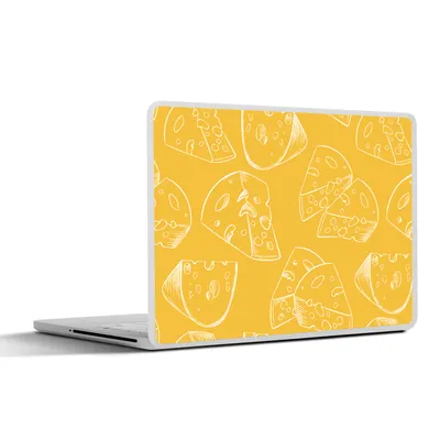 Produktbild von MuchoWow® Laptop Aufkleber Sticker Cover Käse - Gelb - Design 32.5x23.5 cm - Sticker für Laptop - Selbstklebend