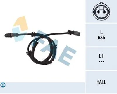Produktbild von FAE ABS Sensor Raddrehzahl Vorne für OPEL Vivaro A Kastenwagen (X83) 78095