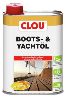 Produktbild von PROFI | 0,75 L | Transparent 750 ml Boots und Yacht Klarlack, Hochglanz Polyurethanlack, Zweikomponenten Lack, Wasserglänzend, UV Beständig, Für Holz und Metall Oberflächen