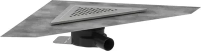Productafbeelding van hansgrohe RainDrain Hoekset, puntgoot 240/240, roestvrij staal, geborsteld
