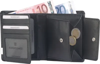 Produktbild von Bodenschatz Geldbörse aus Kings-Nappa-Vollrindleder schwarz