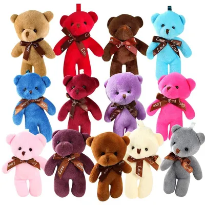 Immagine prodotto di Set di 13 portachiavi a forma di orsetti di peluche, ideali come decorazione