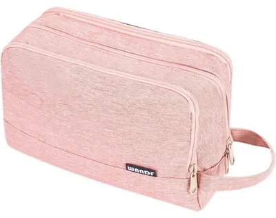 Produktbild von Kulturbeutel Reise Kosmetiktasche Toilettenorganizer Denim Rosa