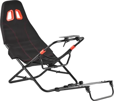 Image de Support de volant de course portable, support de volant de simulation pliable et réglable, largeur intérieure du siège 470 mm, compatible avec Logitech G923/G920/G29, Thrustmaster T248P, Fanatec, Hori, Mad Catz, noir