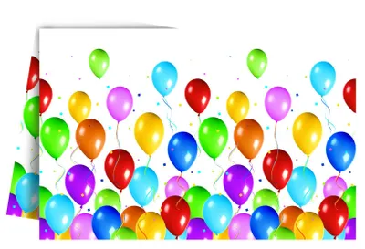 Produktbild von Balloons Party Kunststoff Tischdecke 120x180cm