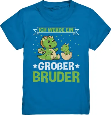 Produktbild von Ich werde ein Großer Bruder Dinos Shirt – Royal Blue / 152/164 (12-14)
