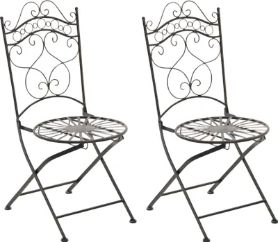 Produktbild von CLP Stühle Indra handgefertigte Gartenstühle aus Eisen bronze