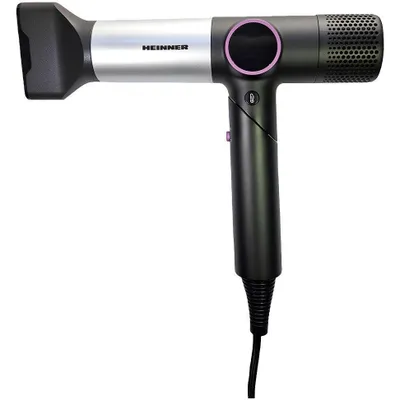 Produktbild von Heinner Haartrockner 1600 W, BLDC-Motor, Digitalanzeige, Ionenfunktion, Schwarz/Grau