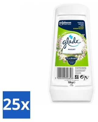 Obrázok produktu pre 25 kusov osviežovača vzduchu Glade Gel – vôňa Maiglöckchen – 150 g – výhodný balík – 25 kusov