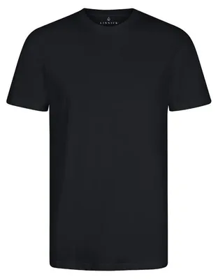 Produktbild von LINNICK Long-Fit-T-Shirt – Schwarz  – Größe M  – 100% Baumwolle – moderner langer Schnitt