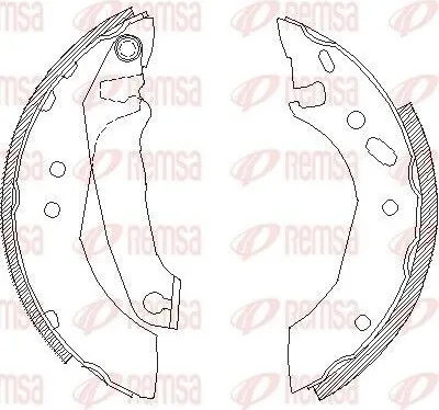 Produktbild von REMSA Bremsbackensatz Trommelbremse Hinten für FORD Escort VI Cabrio (ALL) 4507.00