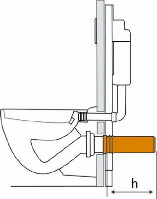 Produktbild von HAAS Wand-WC-Anschlussstück DN 90/90,340 mm, mit Doppellippendichtung und Bauschu