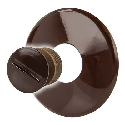 Produktbild von tecuro Verschluss - Stopfen AG G 1/2 Zoll, mit Rosette - Messing mocca