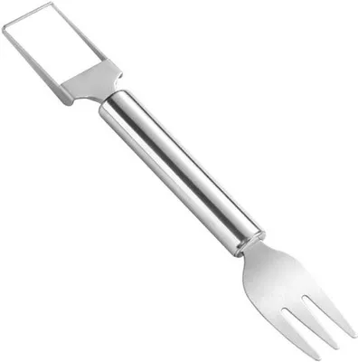 Imagen del producto de Gadget de camping y cocina de alta calidad, acero inoxidable: cortador de frutas 2 en 1, portátil