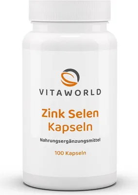 Produktbild von Vitaworld Zink-Selen Kapseln 15 mg / 100 ug, 100 St. Kapseln