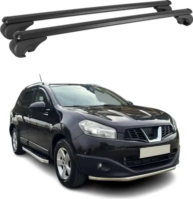 Image de Barres de toit Transversales pour Nissan Qashqai +2 2007-2014 Aluminium Noir