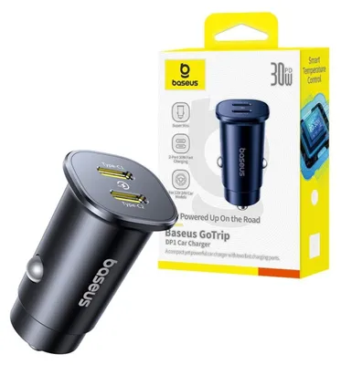 Produktbild von Baseus Schnellladegerät Auto 2X Usb-C Typ-C Pd Auto-Ladegerät 30W