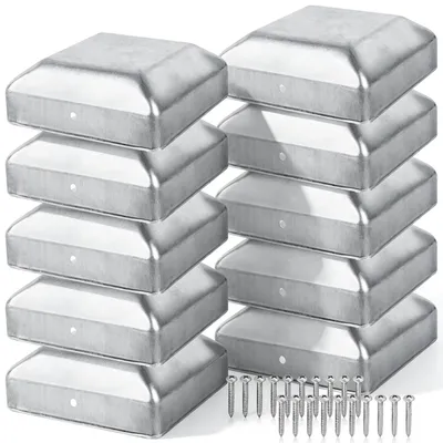 Productafbeelding van Post Caps voor Houten Palen 8 x 8 cm - Set van 10 met Schroeven