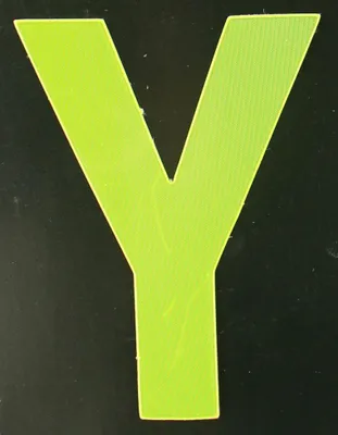 Produktbild von Conacord Reflektierender Klebebuchstabe Y gelb 80 mm