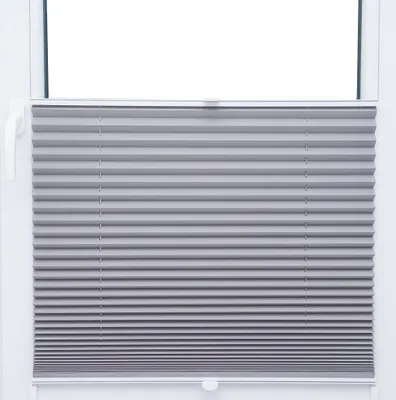 Immagine prodotto di Tenda plissettata Thermo Black Out 65x150 cm grigio chiaro argento metallizzato 100% oscurante
