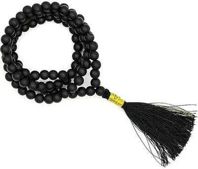 Image de Mala Shungite Qualité Aa 108 Perles + Sachet Brocate - 0,8 Cm