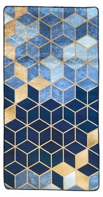 Obrázok produktu pre Polyesterový koberec so zlatým vzorom, 120 x 180 cm