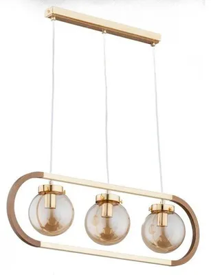 Productafbeelding van Hanglamp RINO, goudkleurig, 3xE14x10W, metaal, afmetingen: 80x68x15cm, IP20, merk: Alfa
