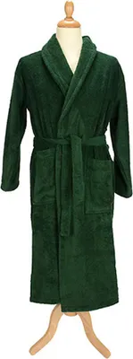 Immagine prodotto di A&R 025.50 | Accappatoio da uomo con collo a scialle / Oeko-Tex - Colore: Verde scuro - Taglia: XS