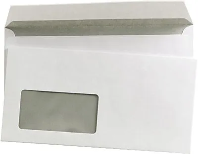 Produktbild von Briefumschläge DINlang mit Fenster haftklebend VE=1000 Stück