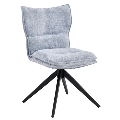 Produktbild von Duhome Esszimmerstuhl aus Chenille 360° Drehbar Stuhl mit Automatische Rückstellfunktion Polsterstuhl für Esszimmer Küche Wohnzimmer, Blau