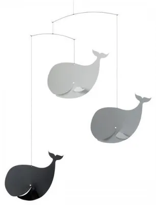 Produktbild von Flensted Mobiles Wale Schwarz Mobile