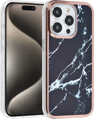 Image de UNIQ Accessory iPhone 15 Pro TPU Back Cover - Noir marbré