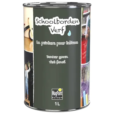 Productafbeelding van MagPaint Schoolbordverf Donkergroen 1 L – krijtbordverf voor muur, hout en metaal