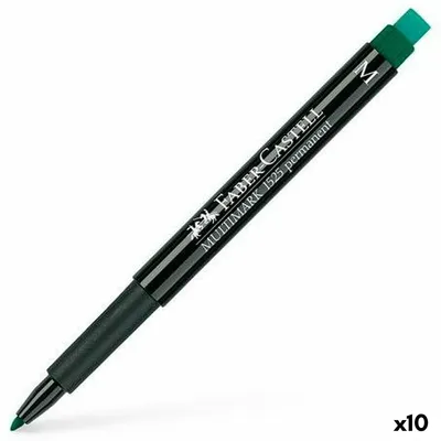 Zdjęcie produktu dla Faber-Castell 152563 FABER-CASTELL Marker Multimark permanent M grün 10 Stück