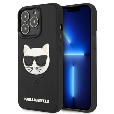 Obrázok produktu pre Karl Lagerfeld 3D gumové puzdro Choupette pre Iphone 13 Pro / Iphone 13 - Čierne
