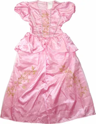 Produktbild von Kinder Prinzessin Kostüm mit goldenem Glitzer / Größe: 140 (8-9 Jahre)