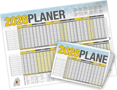Produktbild von itenga Urlaubsplaner Projektplaner 2026 - Baden-Württemberg DIN A2 gefalzt