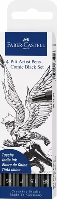 Immagine prodotto di FABER-CASTELL Tuschestift Pitt Artist Pen Comic 4x sw.