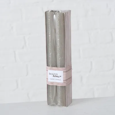 Produktbild von Boltze Home Tafelkerze Melia 4-teilig grau H20cm