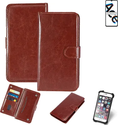 Produktbild von K-S-Trade 360° Hülle kompatibel mit Oppo Reno Ace braun Kunstleder Case BookCase WalletCase Kunstlederederhülle Handyhülle, Rundumschutz Bumper