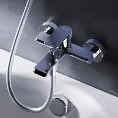 Produktbild von AM.PM Badewannenarmatur Wannenarmatur Chrom Einhebelmischer Wandmontage Bad Messing Badewannen Armaturen
