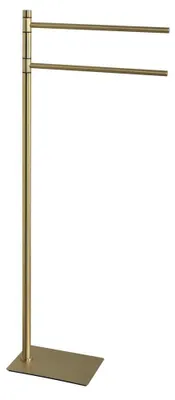 Produktbild von TRILLY Ständer mit Handtuchhalter, gold matt