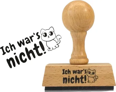 Produktbild von Ich wars nicht! Holzstempel mit Katze