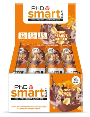 Produktbild von PhD Smart Bar (12x64g) Choc Peanut Butter - Riegel - Protein-Riegel