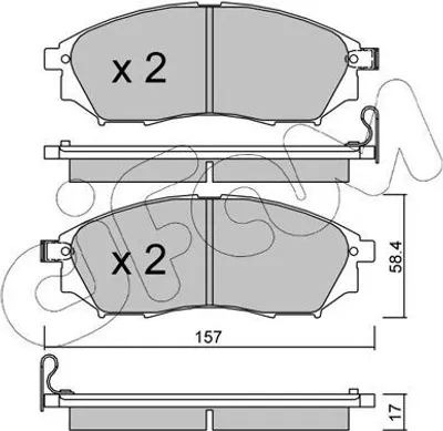 Produktbild von CIFAM Bremsbeläge Satz Vorne Bremsklötze für NISSAN Qashqai / Qashqai +2 I (J10, NJ10) 822-819-0