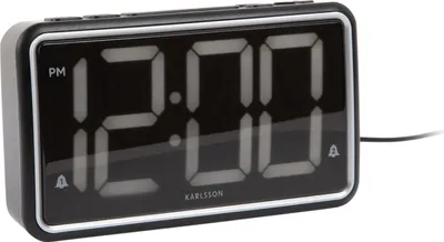 Image de Karlsson - Réveil New Retro - Noir - 16,5 x 4,5 x 9 cm